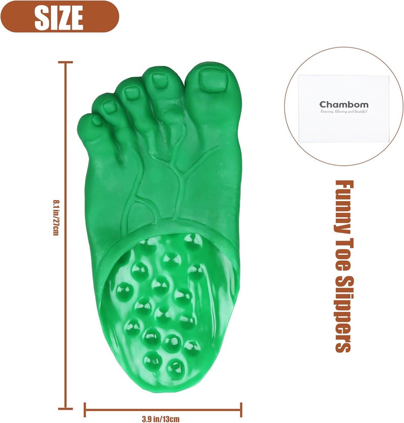 Chambom Funny Feet Slippers - Gag Gifts White Elephant Gifts Costumes Barefoot Slippers Novelty Plastic Costume Feet Toe Shoe Big Foot Realistic Christmas Costume Accessories - Image 5